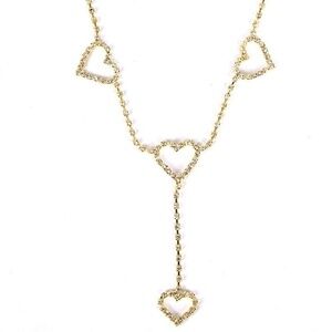 Rhinestone Heart Gold Waist Chain